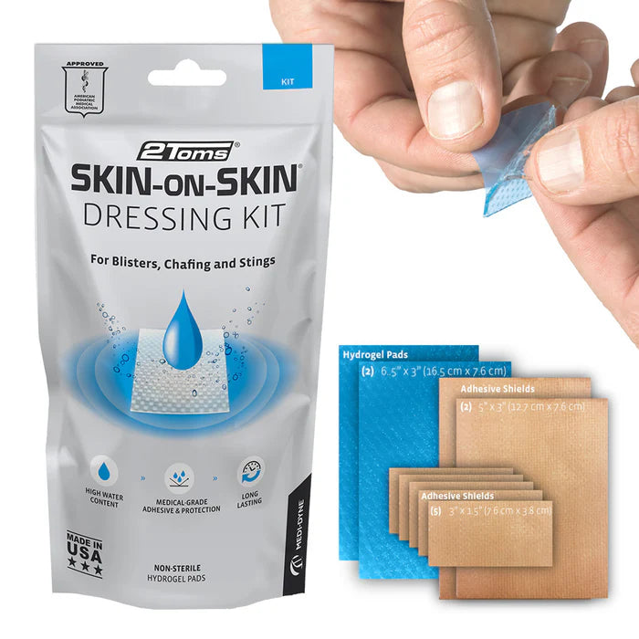 Skin-on-Skin Dressing Kit, Hydrogel Pads and Tape