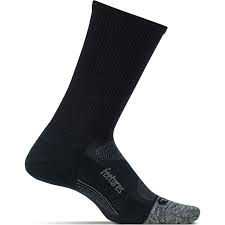 Feetures light cushion mini crew socks black
