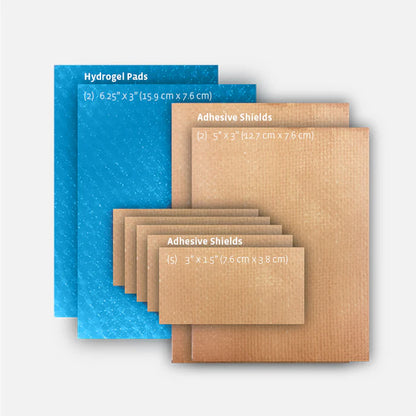 Skin-on-Skin Dressing Kit, Hydrogel Pads and Tape