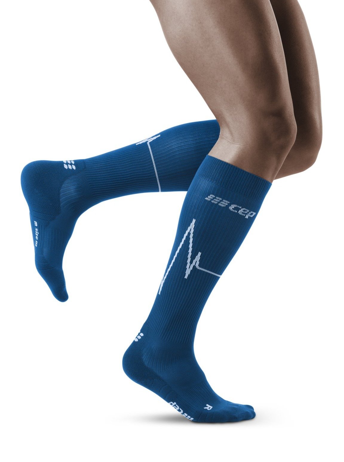 Heartbeat Compression Tall Sock ocean wave