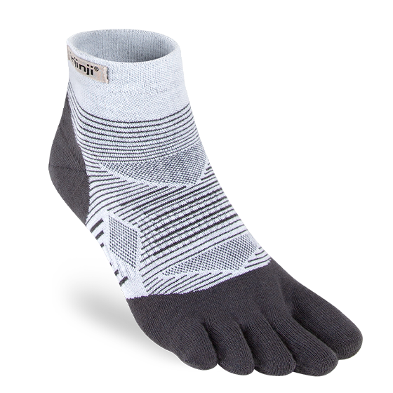 Injinji performance run lightweight ultra-thin mini-crew unisex socks charcoal Gray