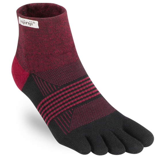 injinji trail midweight mini-crew women's socks ember