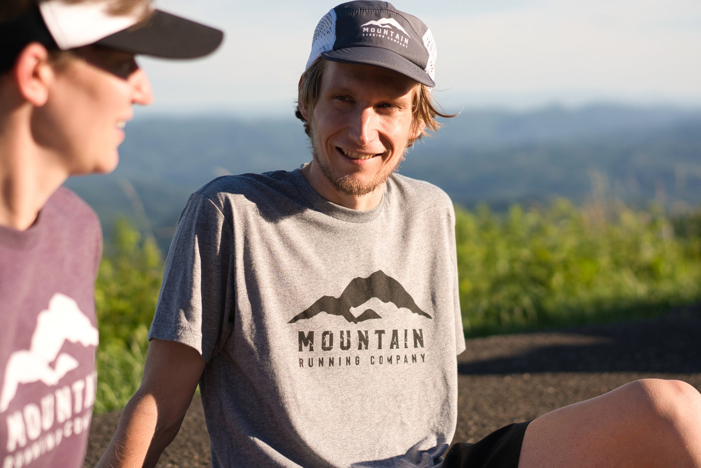 mountain running company unisex t-shirt grey