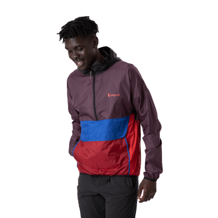 Hooded half top zip windbreaker